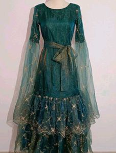 enchanting teal &amp; embroided fantasy gown (✯⁠ᴗ⁠✯✿⁠)