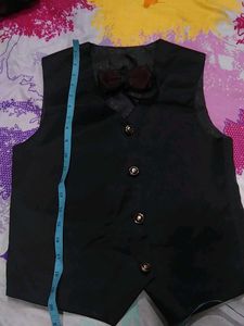 Boys Coat Pant With Jacket And Bow