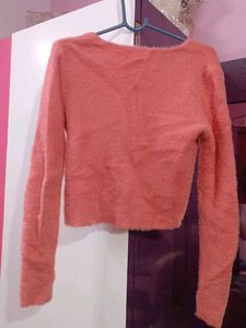 Cute Fuzzy Tie-Front Cardigan