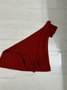 off shoulder rust top