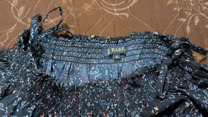 Soft Streachable Blue Print Top For Women