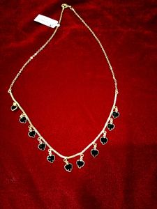 Gold-Tone Heart Charm Necklace