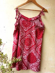 Shein Red Bandana Print Dress (Women)