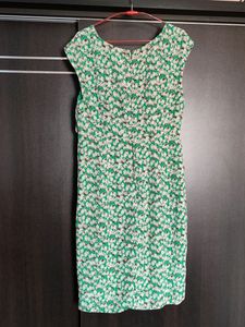 Shiffon Dress With Brown Print