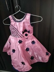 🌸 Combo of 2 Beautiful Party Frocks – 1-2 Years