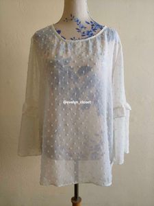 Sheer Swiss Dot Blouse