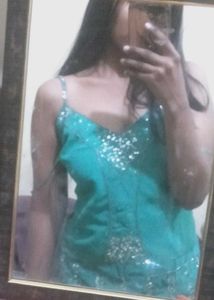 SALE🔥VINTAGE SEQUIN GREEN PARTY TOP/ FAIRYCORE