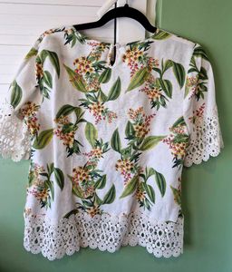 M&amp;S Floral Lace Top