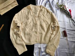 Cream Knit Cardigan