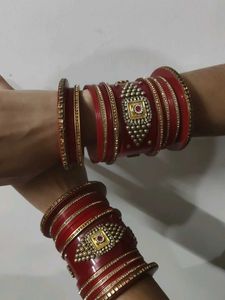 Red & Gold Bangle Set