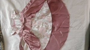 Pink High Low Pattern Frock