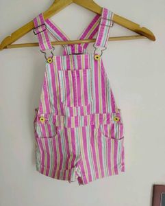 Cute Striped Overalls