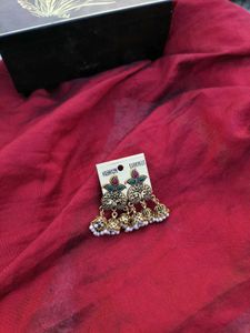 ATIBELLE Gold Plated Kundan Jhumkas