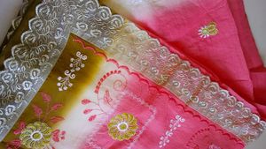 THREE SHADE UNIQUE COTTON SAREE + FREE GIFT