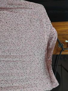 Pink Coloured Midi Skirt For Women