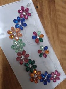 Colorful Flower Jewelry Set