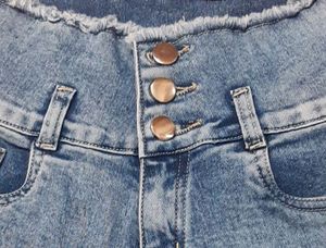Shorts For Girls Casual Printed Denim (Blue)