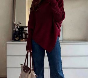 Maroon Ribbed Knit Top