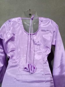 Purple Satin Salwar Suit
