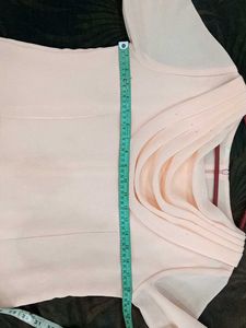 Elegant Peach Cowl Neck Top
