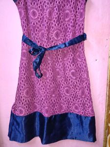 Lace Overlay Party Dress