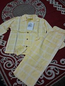 Cute Yellow Kids Pajama Set