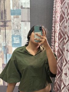 Olive Green Blouse