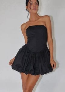 Black Strapless Mini Dress