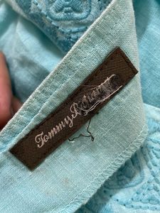 Imported Embroidered Tunic Blue Top