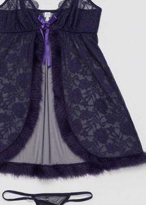 ​💜 Brand New Deep Purple Babydoll Nightwear Set �