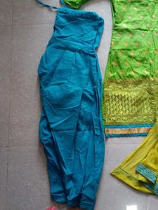 Green Embroidered Kurta Set