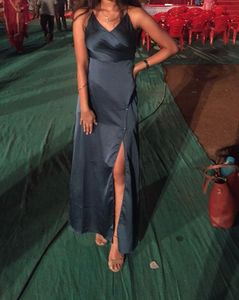 Emrald Green Satin Dress