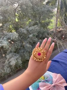 Stunning Gold-Tone Statement Ring