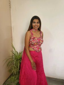 Pink Floral Kurta Set