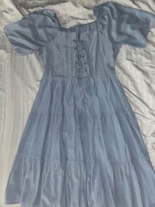 Blue Tiered Dress