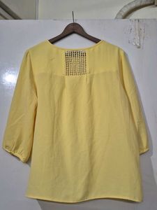 Yellow Office Wear Top