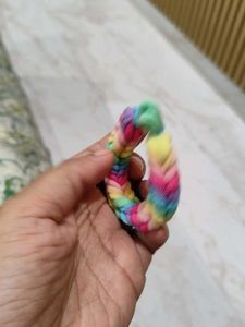 Rainbow Shade Handmade Rubber Bracelet