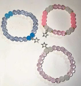 Beaded Star Charm Bracelet Set