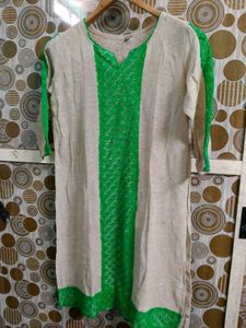 Elegant Green & Beige Kurta