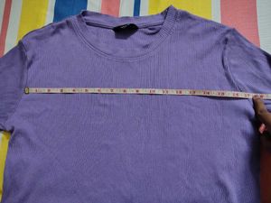 Max Liliac Ribbed Tshirt