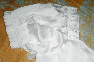 White Crop Top with Puff Sleeves