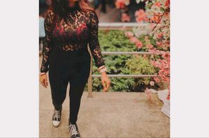 Elegant Black Lace Top