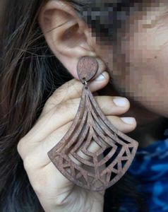Wooden Dangle Earrings