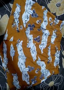 Brown Patterned Burmuda Women Shorts
