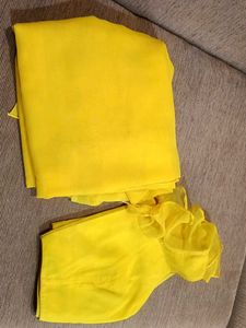 Elegant Yellow Saree Blouse