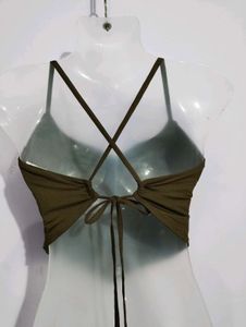 DMN SEXY TIE NECK TOP