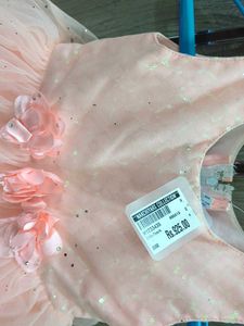 Peach  Flower Girl Dress