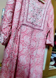 Pink Printed Kurta