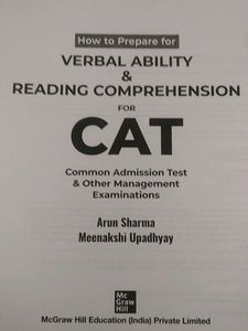 CAT , verbal Ability &amp; Reading Comprehension By Arun Sharma, Meenakshi Upadhyay