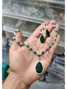 Gift Ideas For Rakhi - CZ Necklace Set